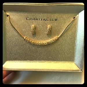 Charter Club earring and necklace set